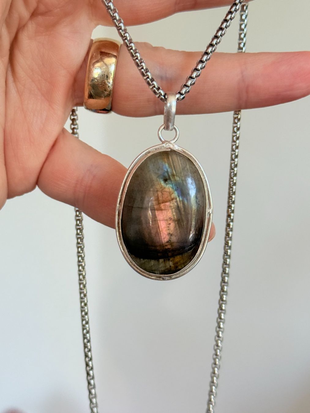 Catenine: Collier pendentif Labradorite - Élégant 💎 – Nuovo e nell'imballaggio originale da Genève venduto da AWWA