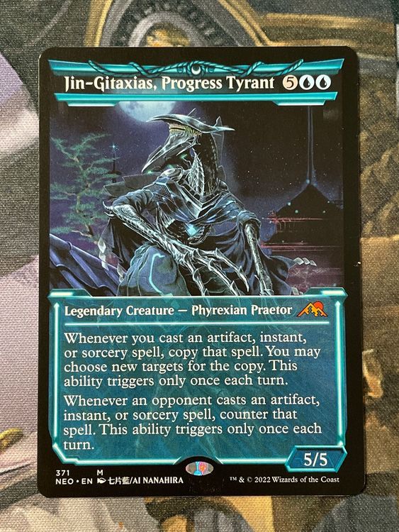 Jin-Gitaxias, Progress Tyrant (Showcase Soft Glow) [Kamigawa: Neon Dynasty]