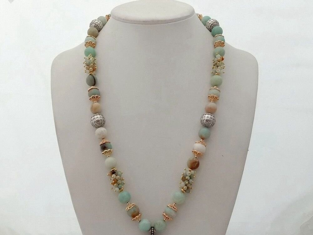 Catenine: Lua 62 cm Amazonit Perle Halskette Echt Collier Amazonite – Nuovo (secondo la descrizione) da Prilly venduto da ilyria73 2