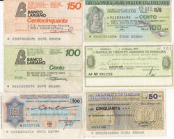 24 diverse Checks und Tankgutscheine von ITALIEN