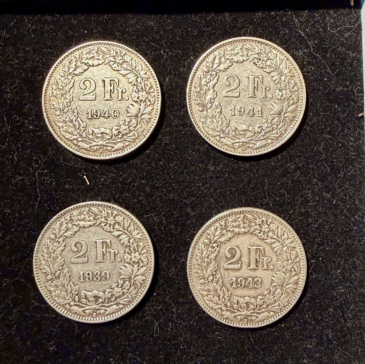 Tutti le monete: 4 Schweizer 2 Franken Silbermünzen – Usato da Buch am Irchel venduto da Jagifan123