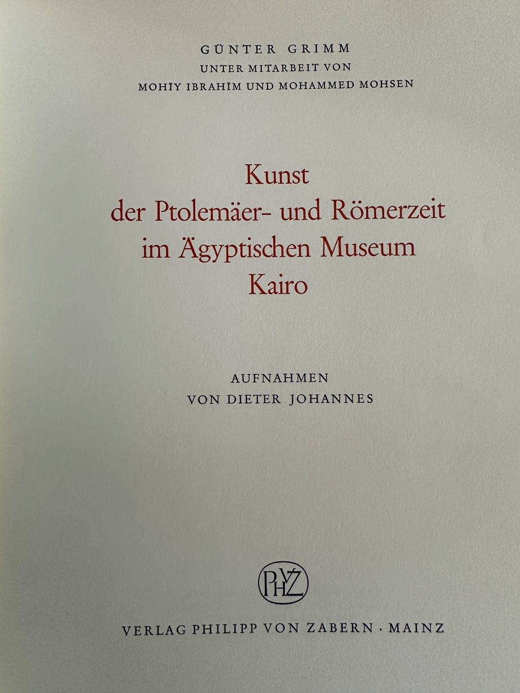Bücher: Günter Grimm: Kunst der Ptolemäer- und Römerzeit – Gebraucht aus Zürich von allp 2