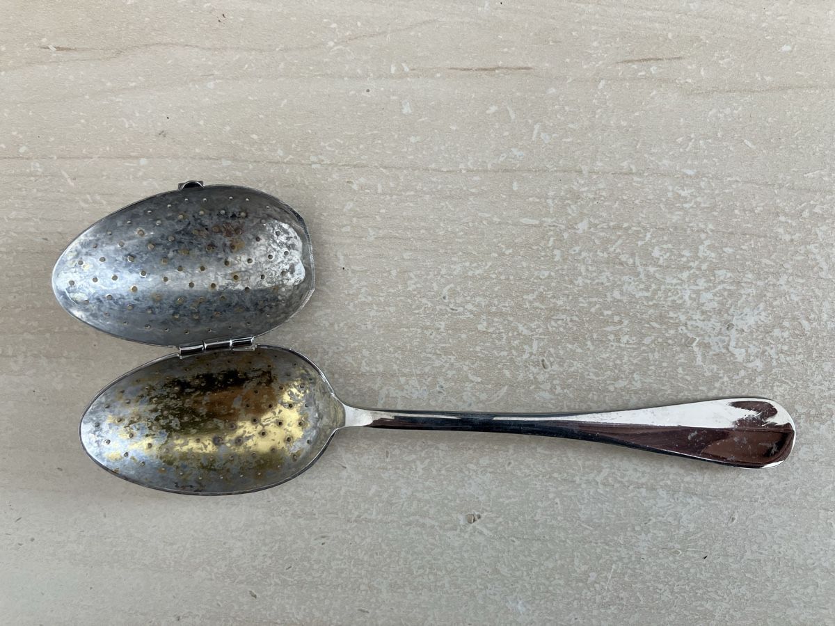 Cucchiai: Teesieb Löffel antik – Usato da Burgdorf venduto da blume016 2