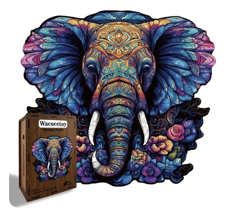 Puzzles: Holzpuzzle Elefant Mandala, neu – Neu und originalverpackt aus Jonen von h-blxgirl79