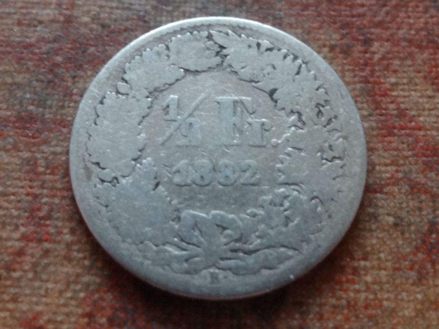Tutti le monete: 1/2 Fr. 1882  (F) – Usato da Romanel-sur-Lausanne venduto da Swift13