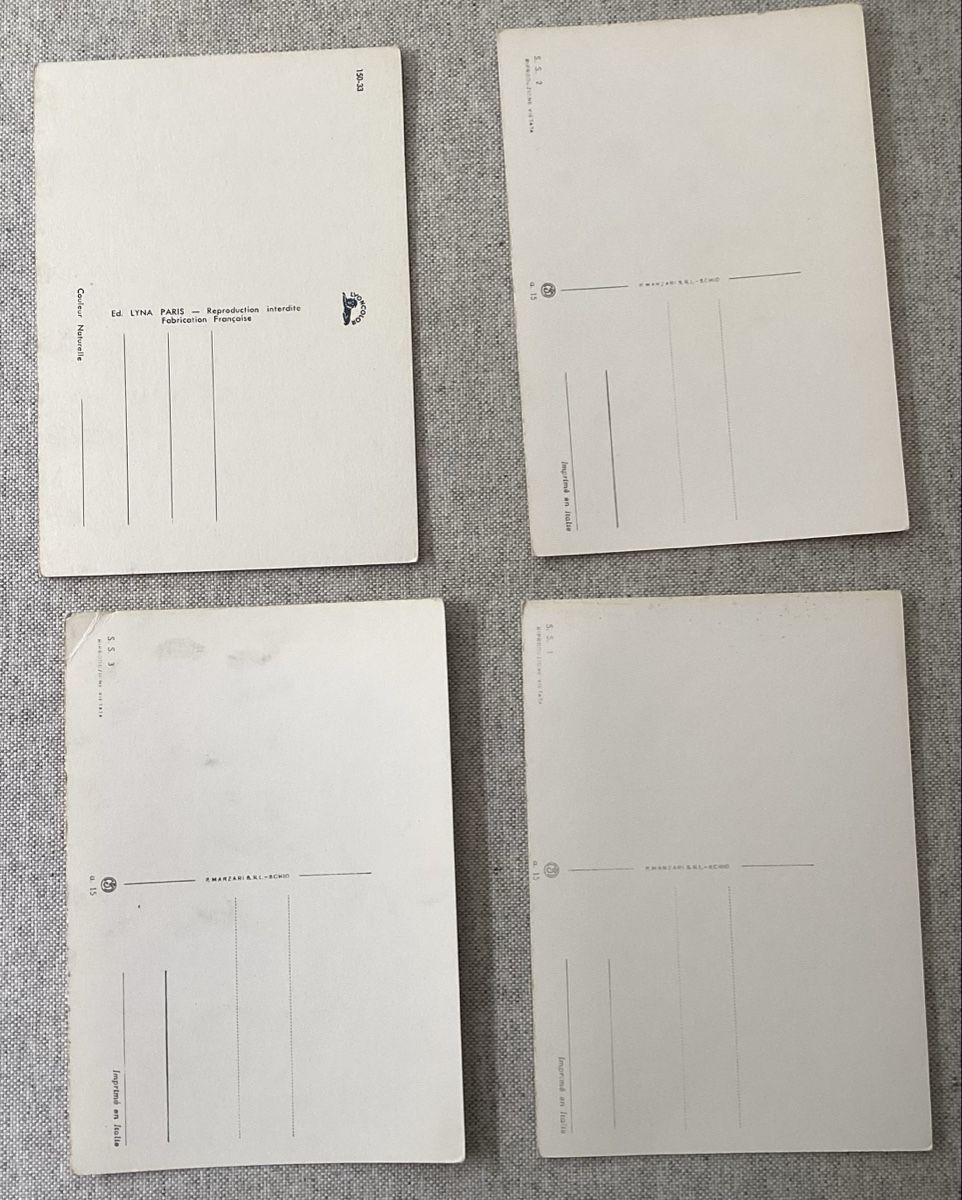 Ansichtskarten: 4 Vintage Pin-up Postkarten  2 – Gebraucht aus Reinach BL von Linda013 1