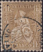Sitzende Helvetia: Nr.36 gestempelt, Kat: 170.-
