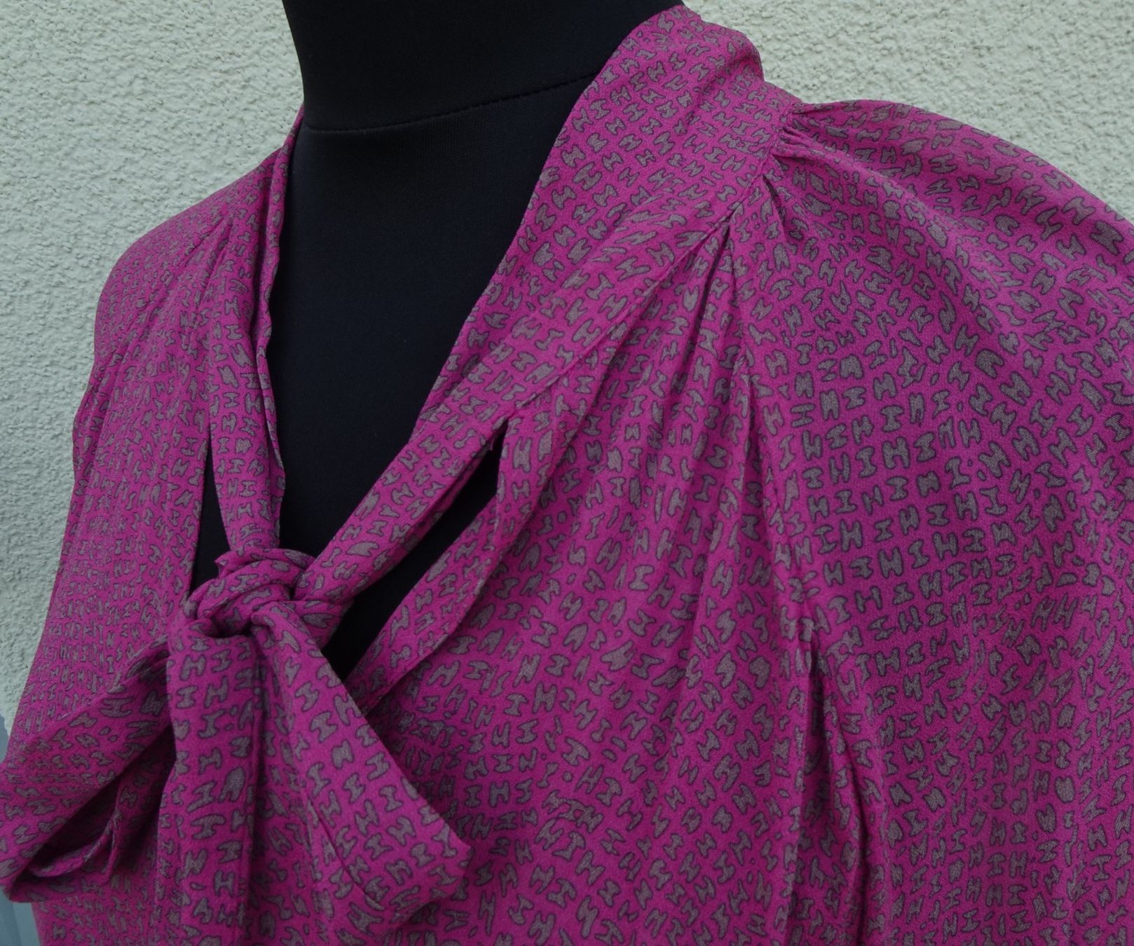 Hemisphere Camicette: Schluppenbluse Hemisphere Gr. M pink braun Bluse – Usato da Winterthur venduto da blumeblau77 6