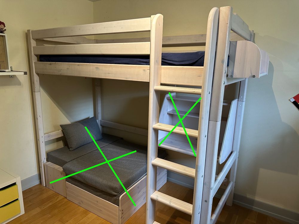 FLEXA classic Hochbett / Bett inkl. Erhöhung (Gebraucht) in Winterthur ...