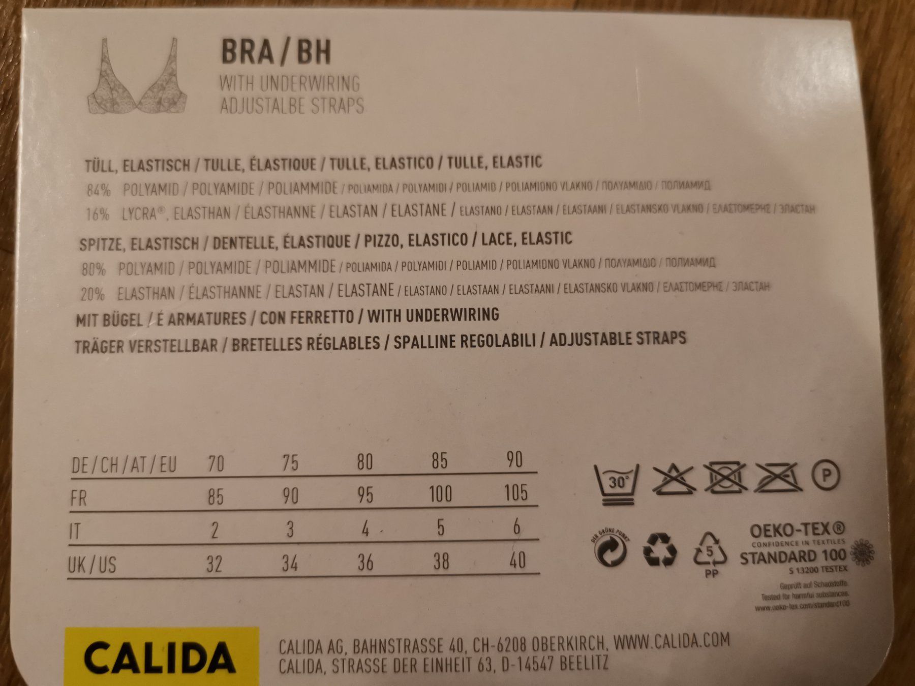 Calida Sonstige Unterwäsche: NEU!! / Calida / BH / 70A / ohne Polster / – Neu und originalverpackt aus Hergiswil NW von Pexiilexii 7