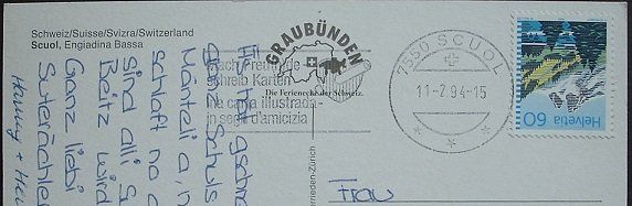 Ansichtskarten: Salüds da SCUOL Postauto – Gebraucht aus Jona von philajona 1
