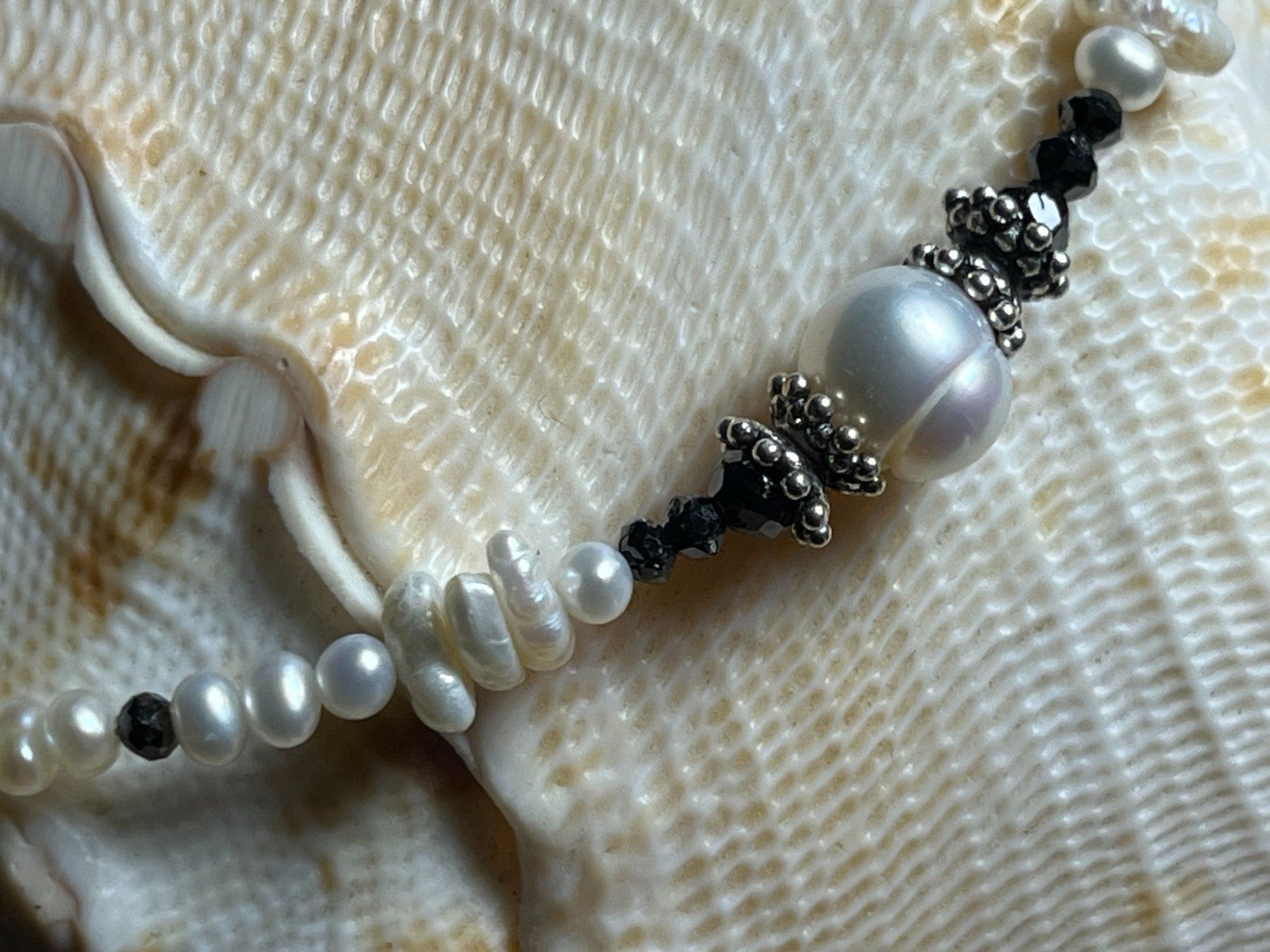 Ketten: Collier 6 ct schwarze, echte Diamanten, echte Perlen – Neu und originalverpackt aus Rüti ZH von HawaiiLove 8