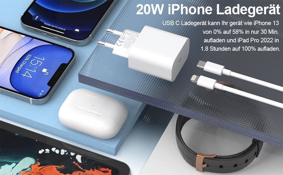 Caricabatterie: 2Paare iPhone Ladegerät&iPhone Ladekabel – Nuovo (secondo la descrizione) da Thun venduto da 365buy 5