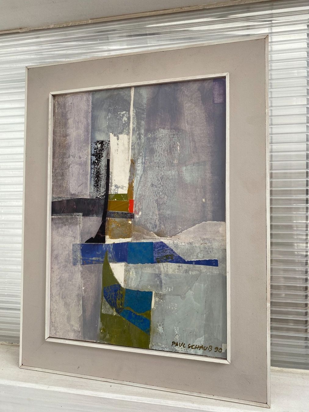 Dipinti: Zeitgenössisches Ölbild/Collage P.Schaub – Usato da Rünenberg venduto da Fendi02 7
