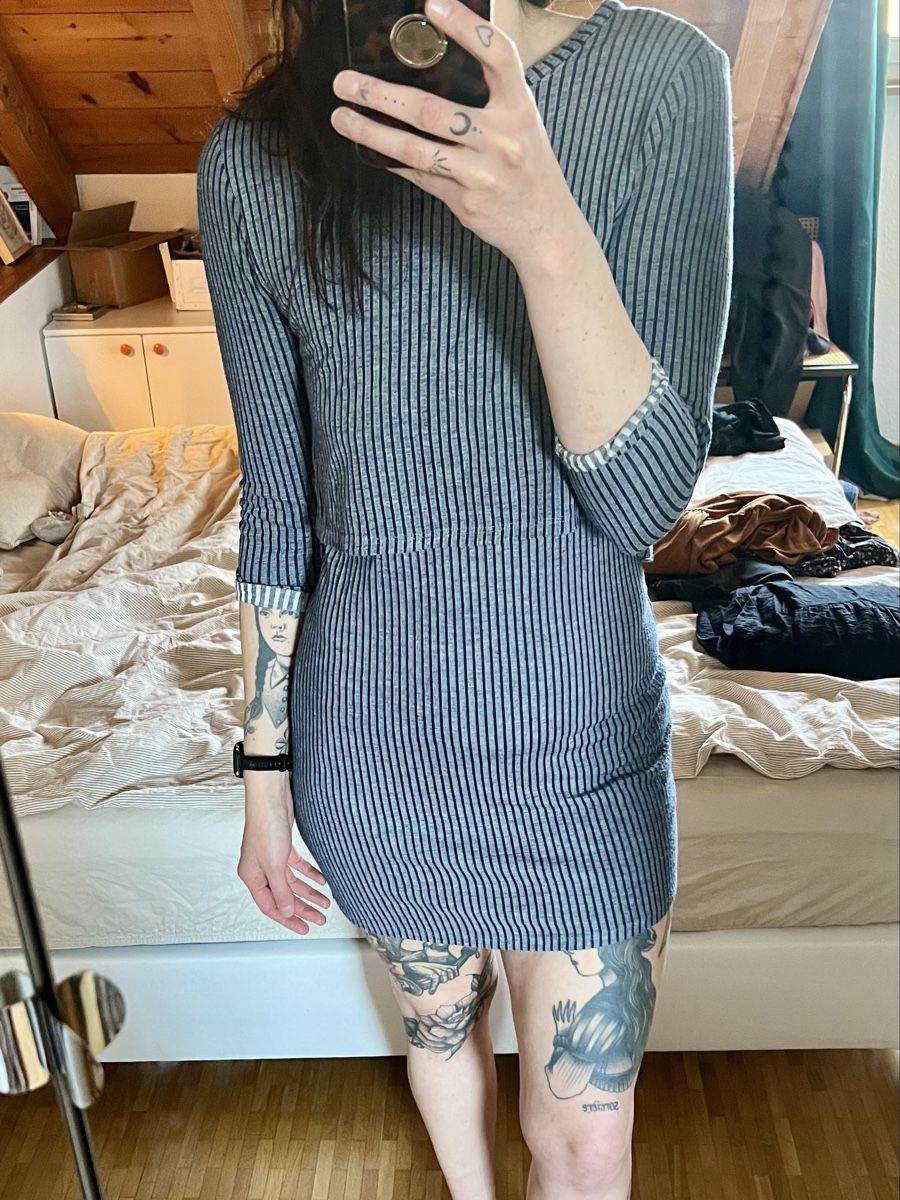 Topshop Vestiti: Robe Topshop rayée dos nu, taille 38 – Usato da Fribourg venduto da alex_afs