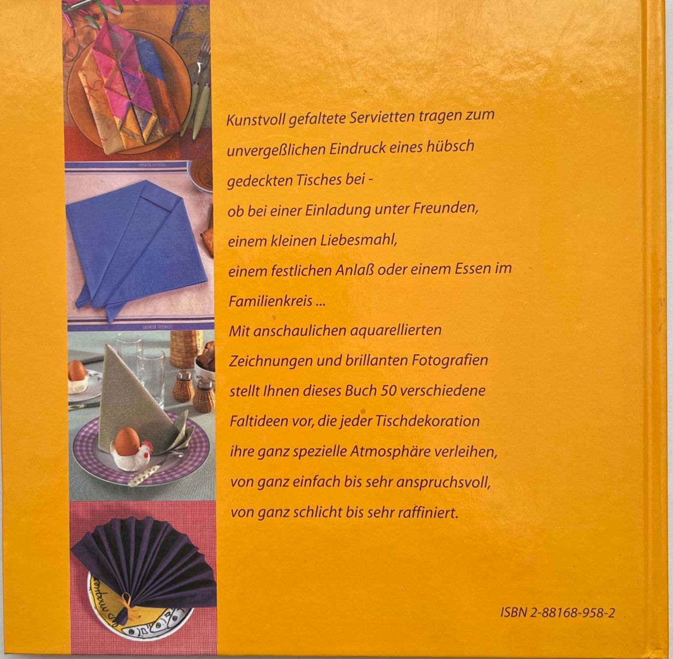 Libri: Buch - Servietten falten – Usato da Leimbach TG venduto da manu-tg 1