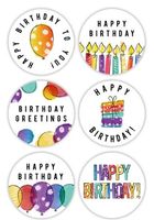 40 Sticker Aufkleber Etiketten Happy Birthday Geburtstag