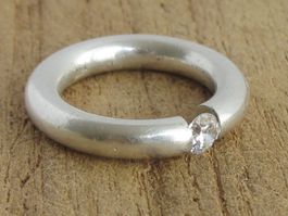 Silber Ring Pneuring 925 Zirkonia Gr. 54