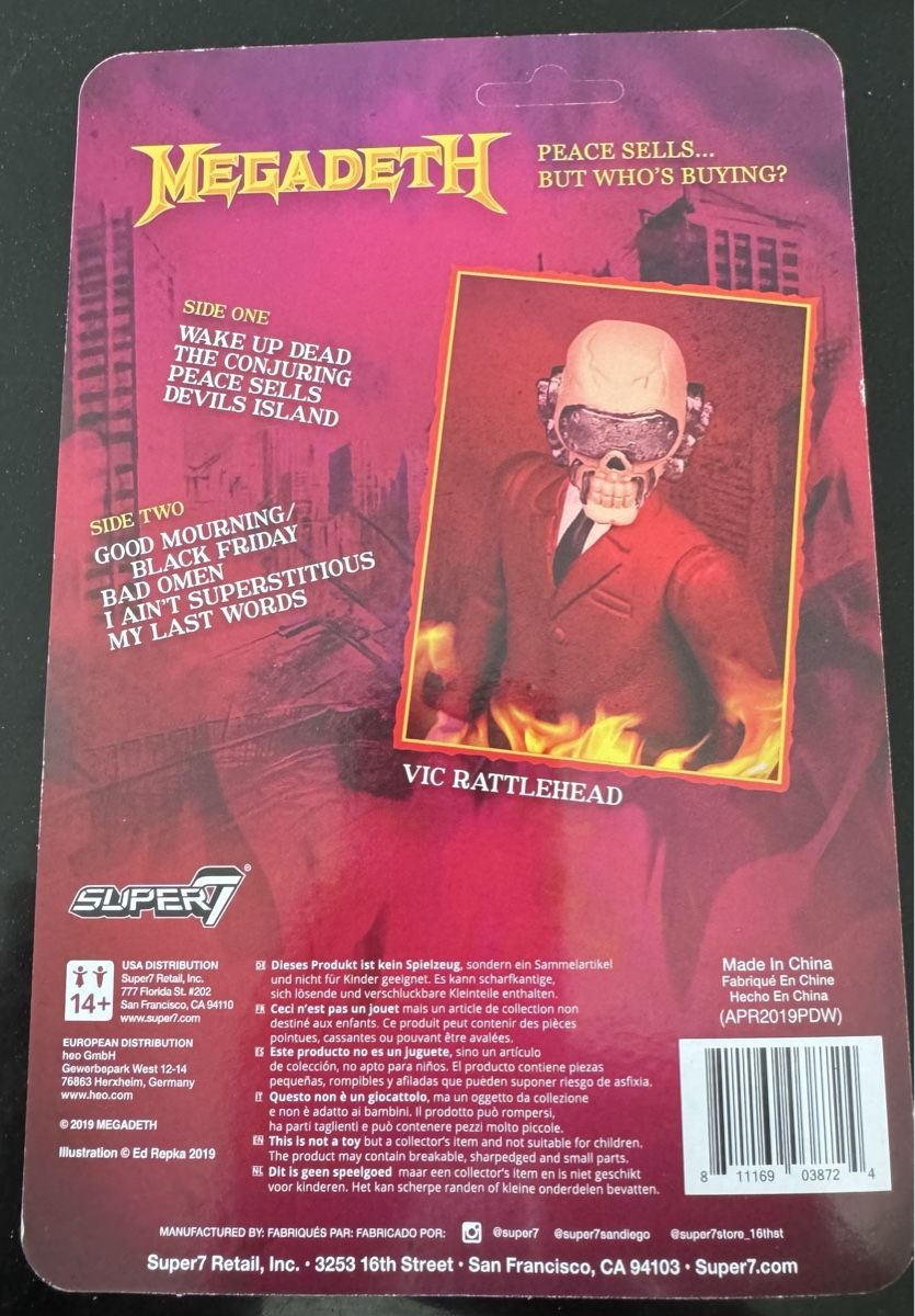 Megadeth Peace sells but who is… VIC Rattlehead figure, new (Neu und ...