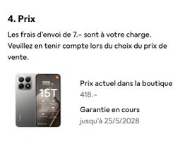 Xiomi15t 256 GO gris