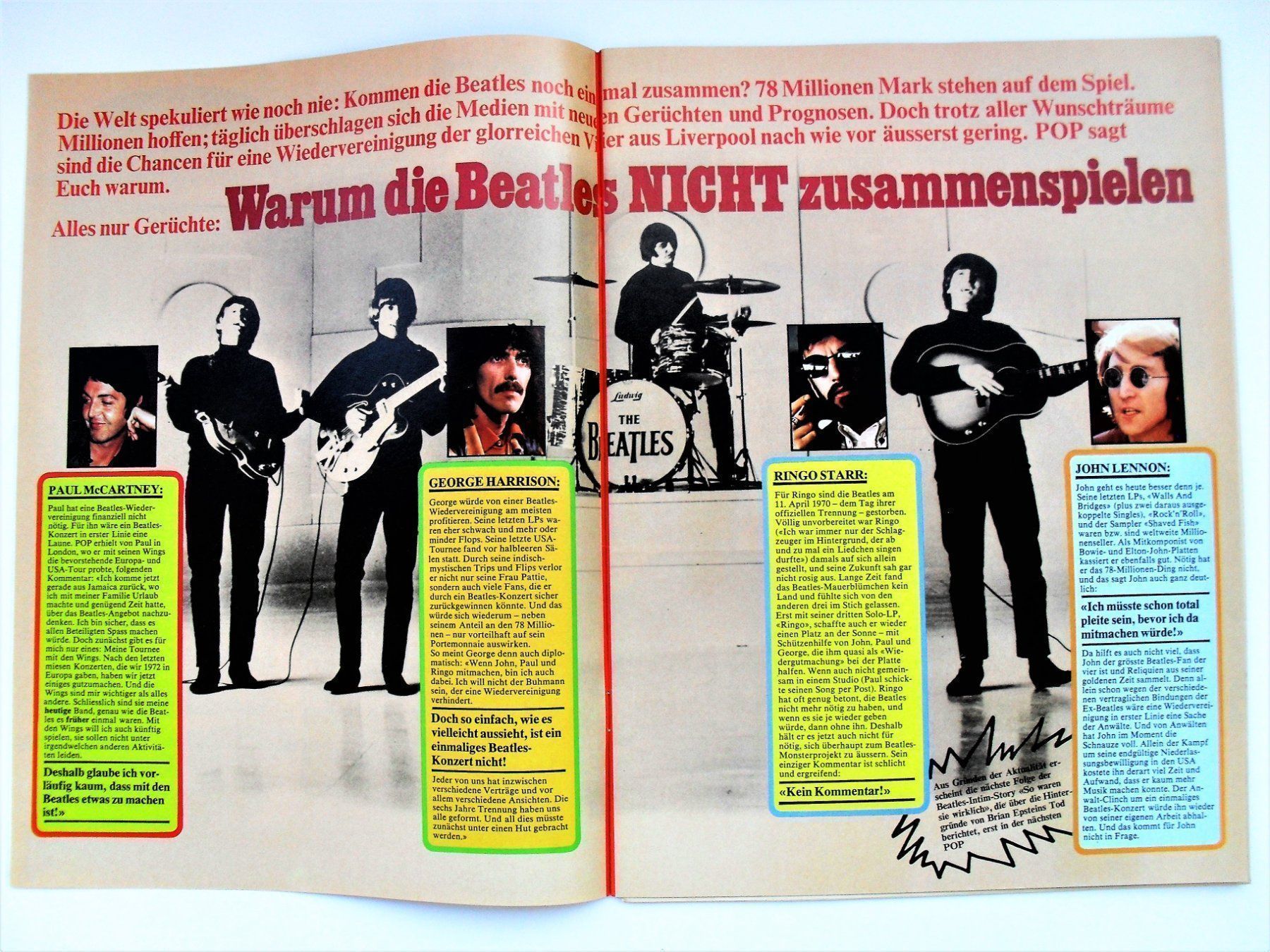 Riviste & Magazine: POP Heft 1976 mit POSTER (2) - DAVID CARRADINE - HELLO – Nuovo (secondo la descrizione) da Zürich venduto da erfreut01 2