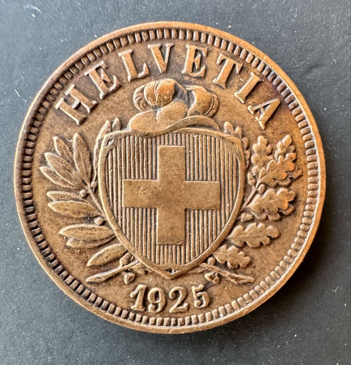 Alle Münzen: 2 Rappen 1925 – Gebraucht aus Meilen von coins4sale