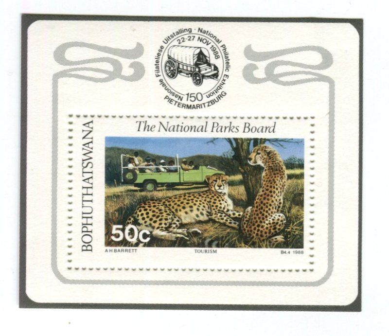 Tous les timbres: Block "Gepard". Bophuthatswana – Neuf avec emballage d'origine à Basel par Butsch5