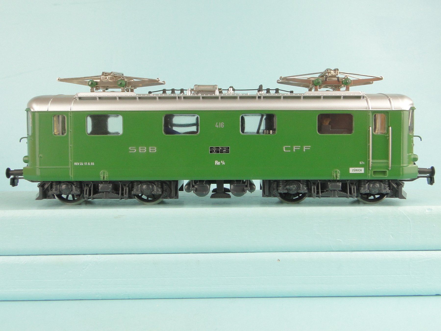 Hag Modellini di ferrovie: HAG 236 SBB Re 4/4, Lindengrün – Usato da Bülach venduto da cann11 1