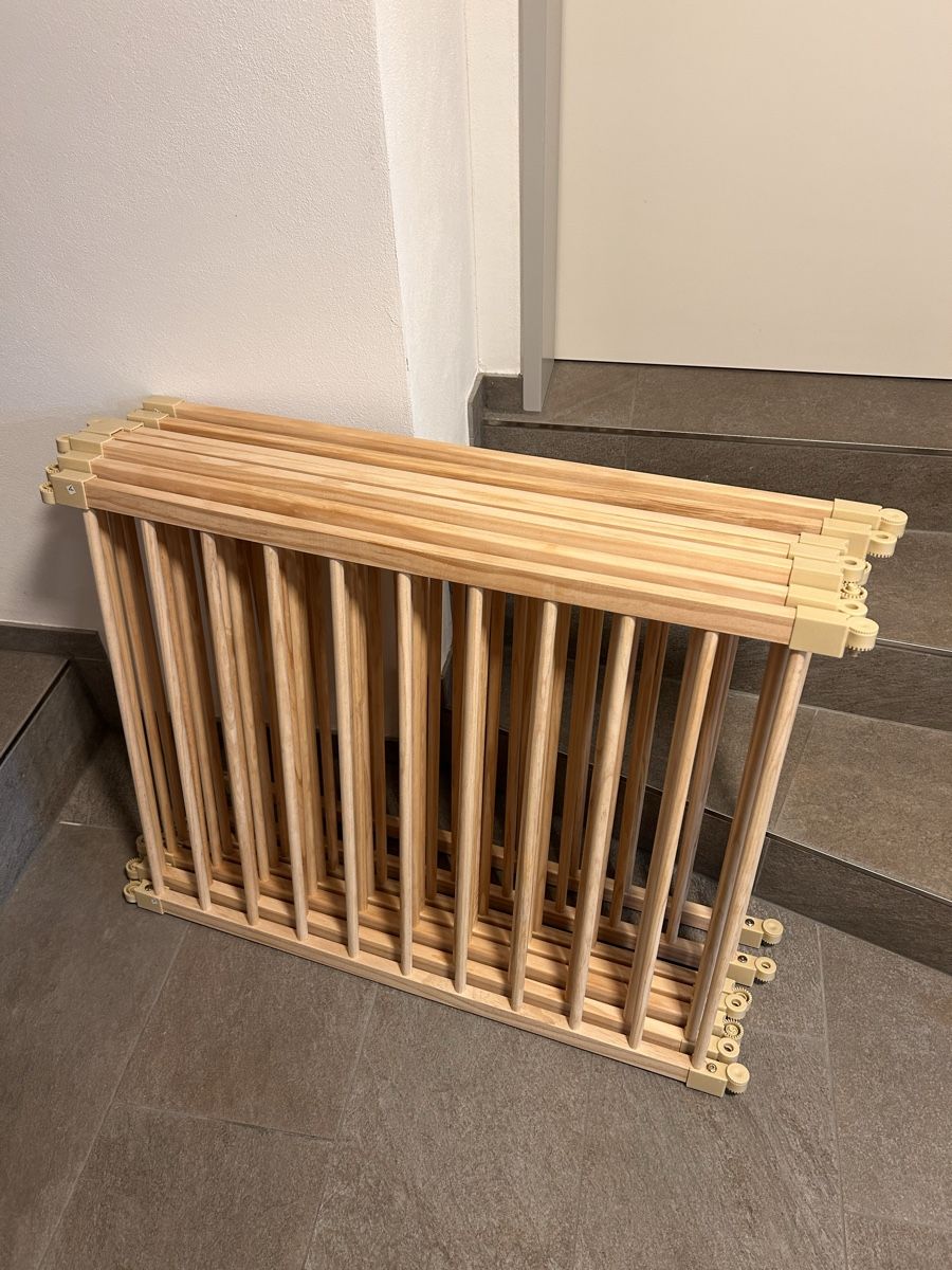 Box & Barriere di sicurezza: Holz-Laufgitter 8 Elemente mit Türe – Nuovo (secondo la descrizione) da Buchberg venduto da joo_2vcy