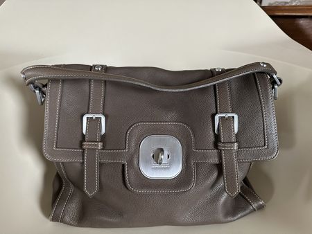 Longchamp Taupe Leather Shoulder Bag ✨