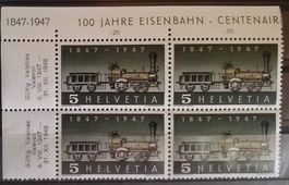 4054) 277Pf. Abart fehlende Speiche postfrisch im 4-Block