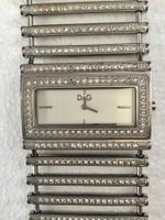 D&G Damenuhr Strass Armband Edelstahl Uhr