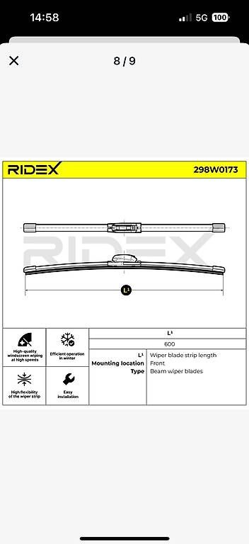 Tutti pezzi di ricambio auto: Scheibenwischer 600 mm vorne  Neu – Usato da Meilen venduto da inf_6dh9 1