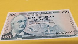 Island 100 Krónur Banknote - Seltenes Sammlerstück!1961