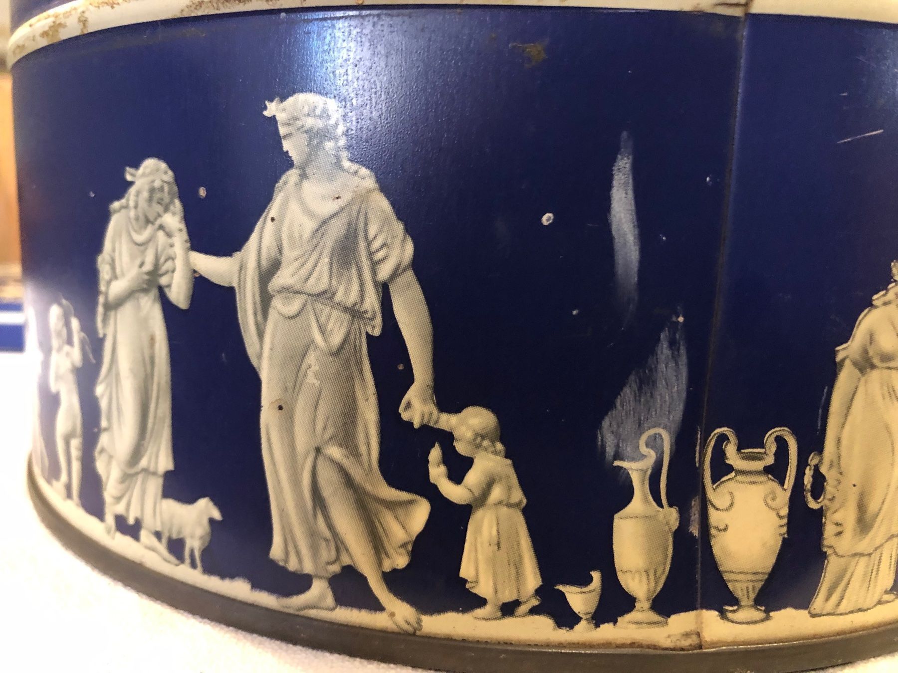 Barattoli: Blechdose aus England mit griechischen Motiven – Usato da Winterthur venduto da mailer57 1