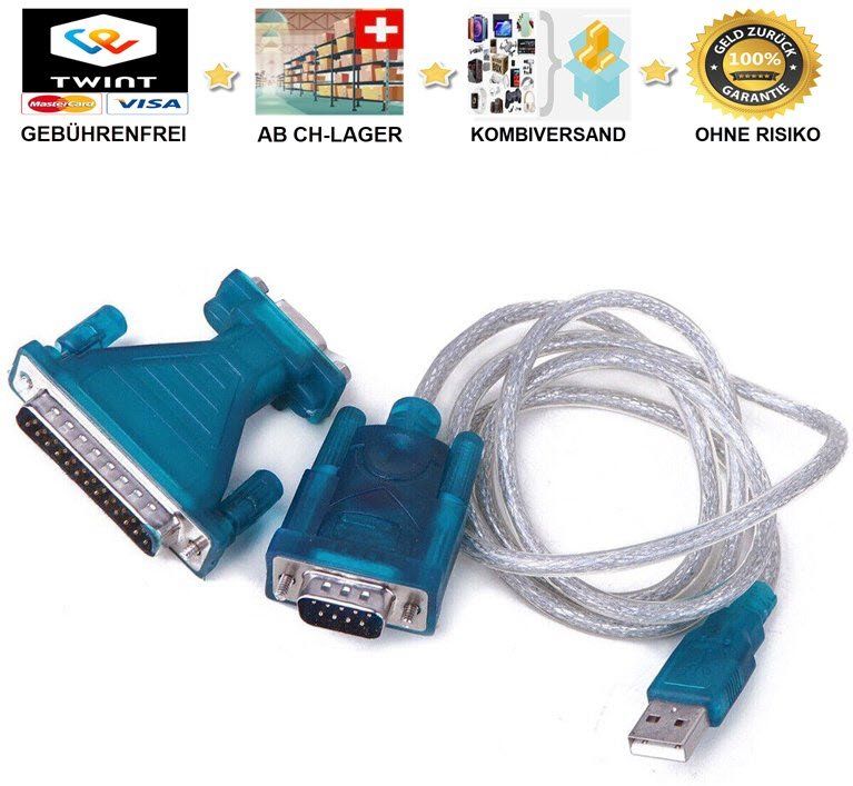 USB Zu Seriell RS232 Kabel + DB25 St Zu DB9 Adapter 1