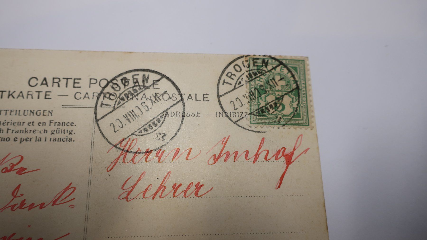 Cartoline postali: Gruss aus Trogen Landsgemeinde Platz  1906 – Usato da Cormoret venduto da Pascalll2001 5