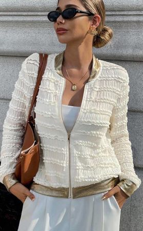 Sommerliche jacke Jäckli mit Raffung  Gr. S