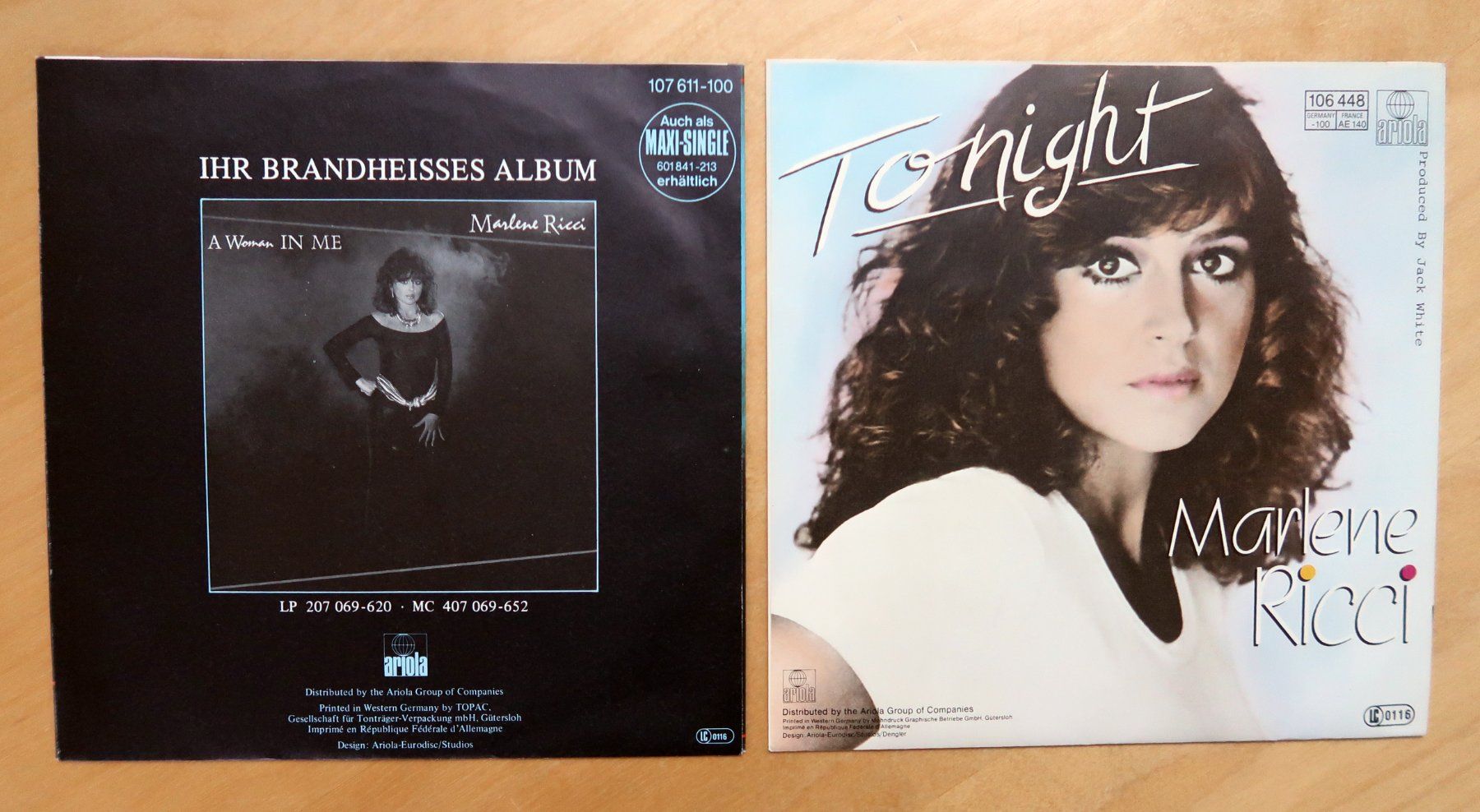 Dischi in vinile: MARLENE RICCI - 2 VINYL SINGLES (NM) – Usato da Hedingen venduto da Studers 1