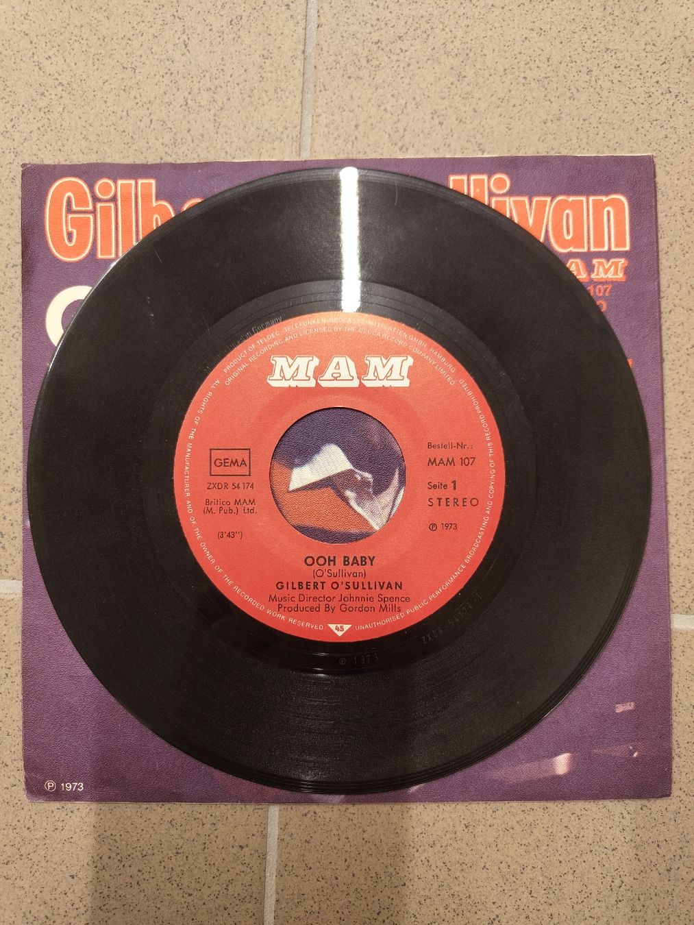 Dischi in vinile: Gilbert O'Sullivan - Ooh Baby, Vinyl Single – Usato da Basel venduto da mariablanka 1