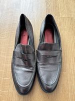 Zara gray metallic leather Loafers, Size 39 l