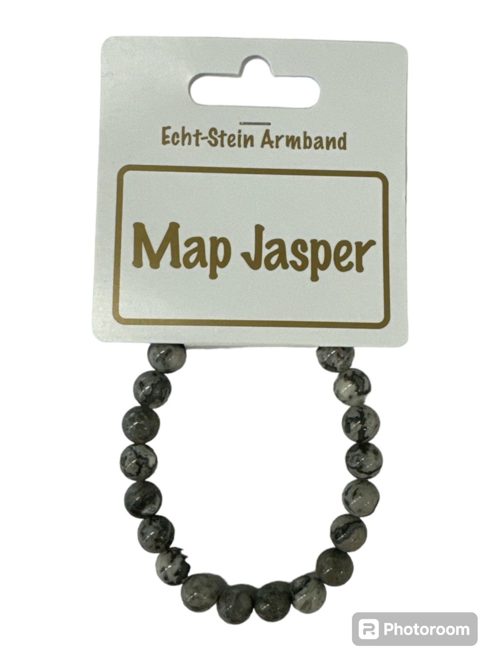 Armbänder & -reifen: Echtstein Chakra Armband 8mm / Map Jasper – Neu und originalverpackt aus Oensingen von Liquidations-Shop