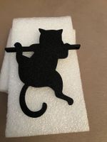 Schwarze Katze Lesezeichen, Geschenk für Katzenliebhaber