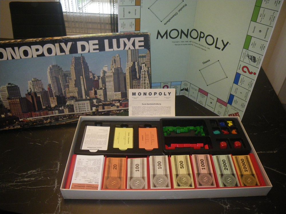 Monopoly édition Luxe 1961 – Parker – Pions En Métal Et Réserve Billets