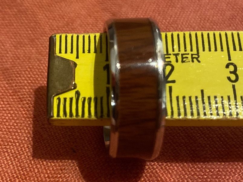 Anelli: Breiter FINGERRING / RING silberig/braun (Holzoptik) – Usato da Frauenfeld venduto da Boldi46 2