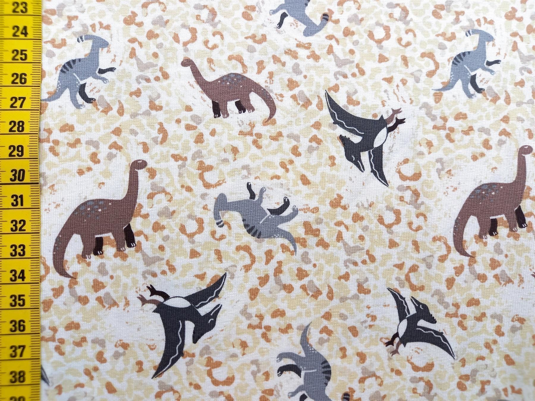 Tessuti: Jersey Dinos beige – Nuovo e nell'imballaggio originale da Winterthur venduto da Kimbana