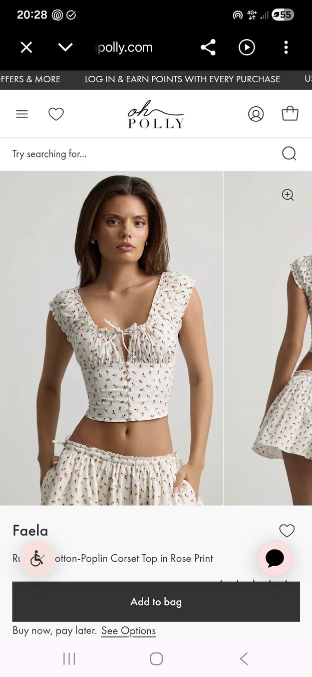 Top: Süsses Sommer Top mit Rosenmuster, Grösse S, neu – Nuovo e nell'imballaggio originale da Gränichen venduto da CaSe_03 2