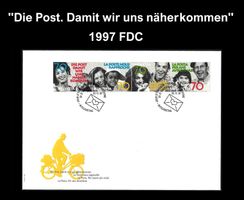 1997 FDC Sondermarke «Die Post. Damit wir uns näherkommen»