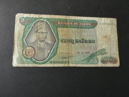 Zaire 1977, 5 Zaires