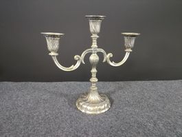 Schöner 3-armiger Kerzenständer Silber, Vintage Stil